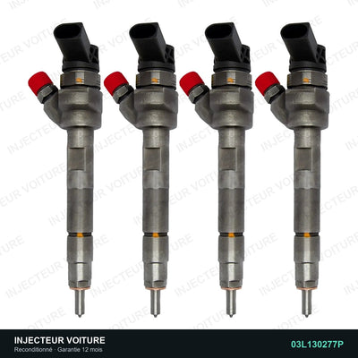 03L130277P injecteur Bosch pour Volkswagen Crafter 30-35 2.0 TDI, pièce reconditionnée testée au banc