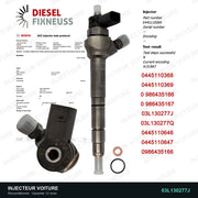 03L130277J injecteur Bosch pour Audi A1 Sportback 2.0 TDI, pièce reconditionnée testée au banc vue 4, vue 4