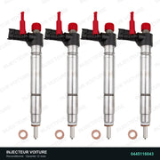 0445116043 injecteur Bosch pour Land Rover Discovery Sport 2.2 TD4, pièce reconditionnée testée au banc, vue 1