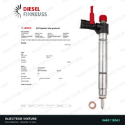 0445116043 injecteur Bosch pour Land Rover Discovery Sport 2.2 TD4, pièce reconditionnée testée au banc vue 4, vue 4