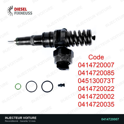 0414720007 injecteur pompe Bosch pour Volkswagen Golf IV 1.4 TDI, pièce reconditionnée testée au banc