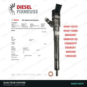 0445110270 injecteur Bosch pour Chevrolet Epica 2.0 CDTI, pièce reconditionnée testée au banc vue 4, vue 4