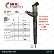 55570012 injecteur Denso pour Opel Astra J 1.6 CDTI, pièce reconditionnée testée au banc vue 4, vue 4
