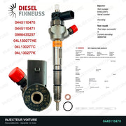 0445110470 injecteur Bosch pour Audi A4 B9 2.0 TDI, pièce reconditionnée testée au banc vue 2, vue 2