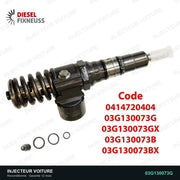 03G130073G injecteur pompe Bosch pour Audi A4 B7 2.0 TDI, pièce reconditionnée testée au banc vue 2, vue 2