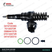 0414720310 injecteur pompe Bosch pour Volkswagen T5 2.5 TDI, pièce reconditionnée testée au banc vue 4, vue 4