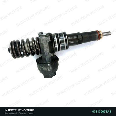 038130073AS injecteur pompe Bosch pour Volkswagen Golf V 2.0 SDI, pièce reconditionnée testée au banc